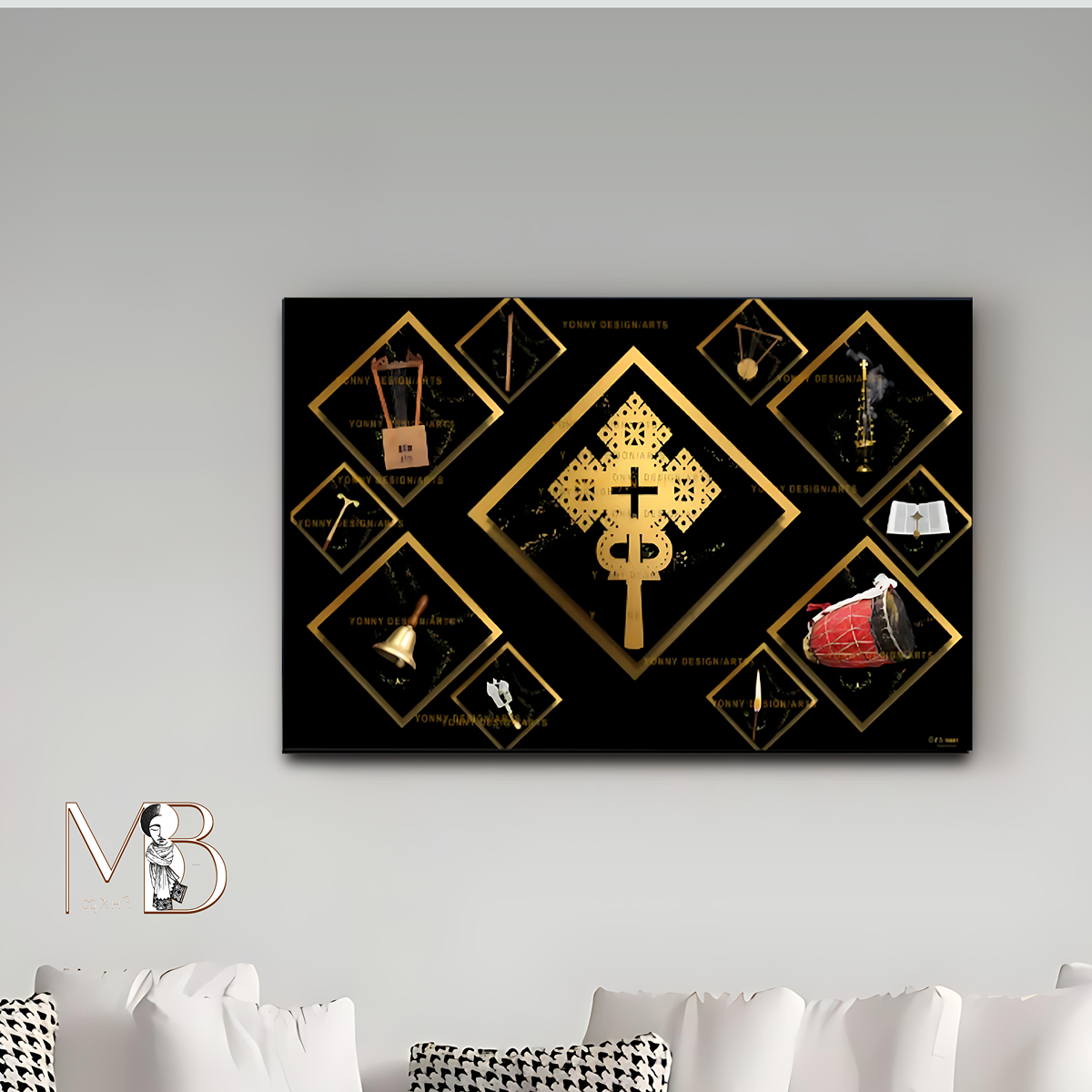 Kebero & Meskel - Ethiopian & Eritrean Work of art - Aluminium Print