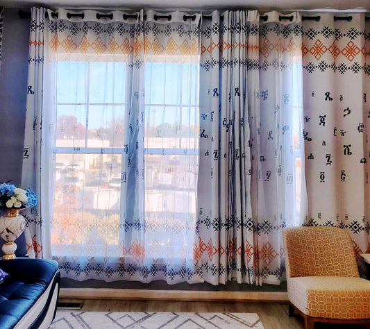 Geez-Inspired Blackout & Sheer Drapes