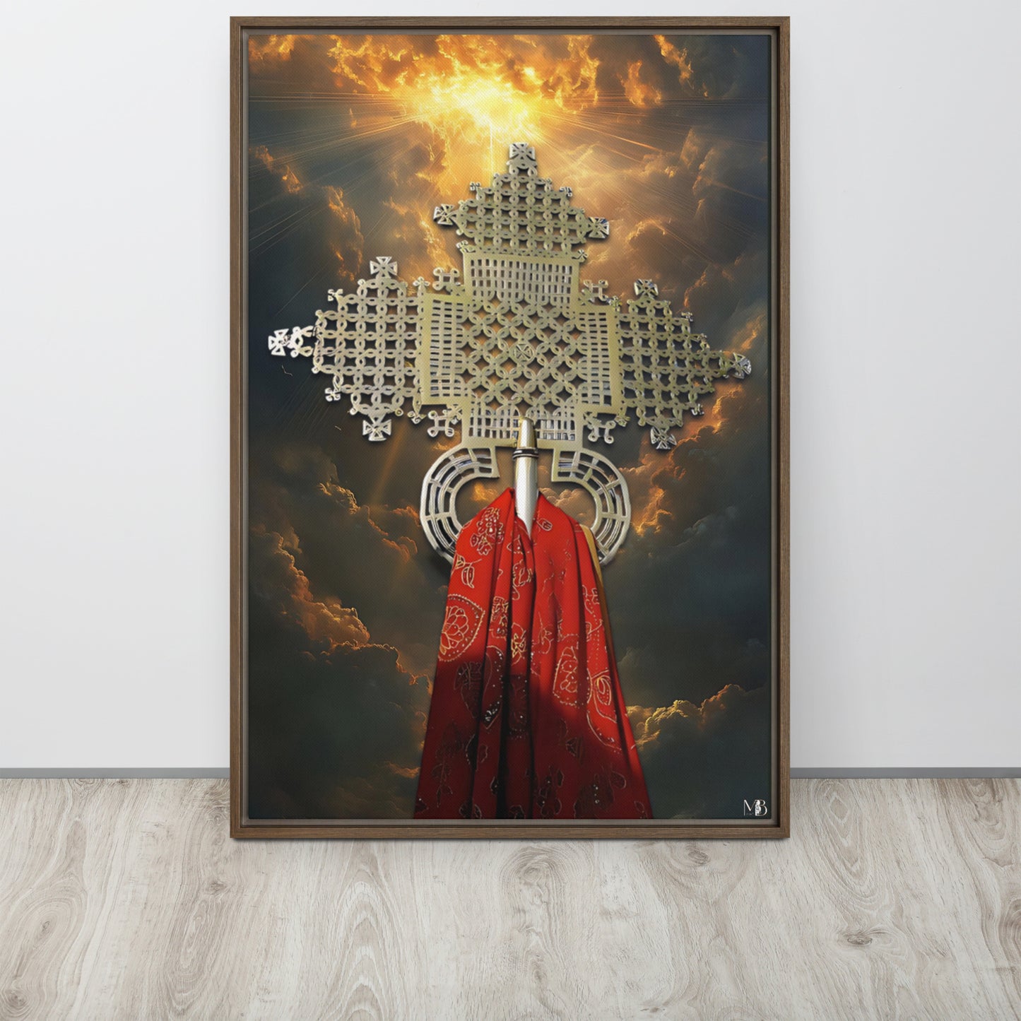 Mesikel - Orthodox Cross Framed canvas